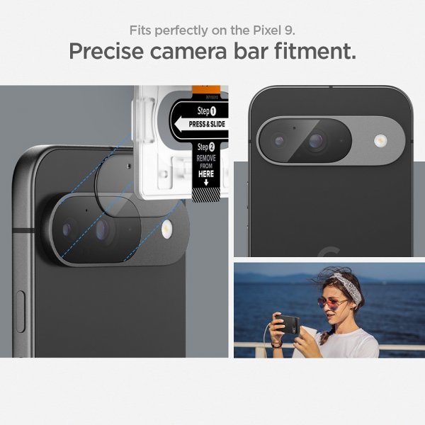Spigen Google Pixel 9 Kamerabeskyttelsesglas Glas.tR EZ Fit Optik 2-pak