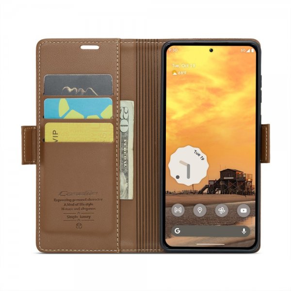CaseMe Google Pixel 9/Pixel 9 Pro Cover 023 Series Brun
