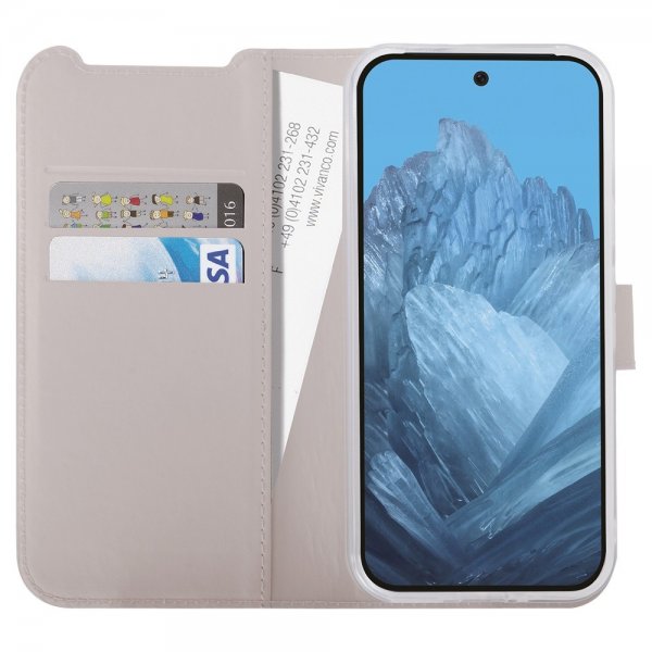 Vivanco Google Pixel 9/Pixel 9 Pro Etui Classic Wallet Taupe