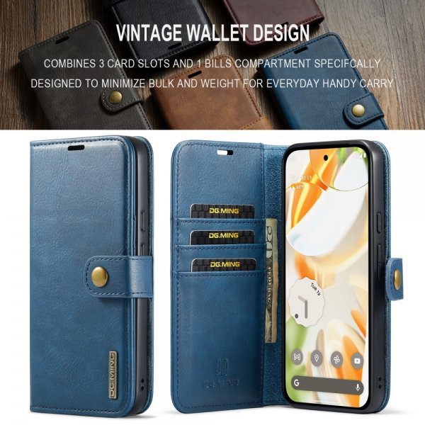 Dg.Ming Google Pixel 9/Pixel 9 Pro Etui med Aftageligt Cover Blå
