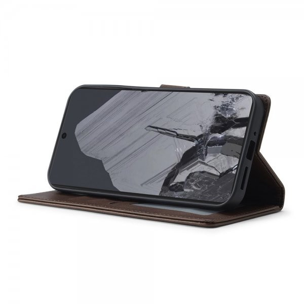 Lc.Imeeke Google Pixel 9/Pixel 9 Pro/Pixel 10/Pixel 10 Pro Cover med Kortlomme Mørkebrun