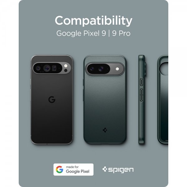 Spigen Google Pixel 9/Pixel 9 Pro Cover Thin Fit Abyss Green