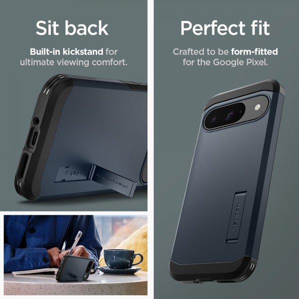 Spigen Google Pixel 9/Pixel 9 Pro Cover Tough Armor Metal Slate