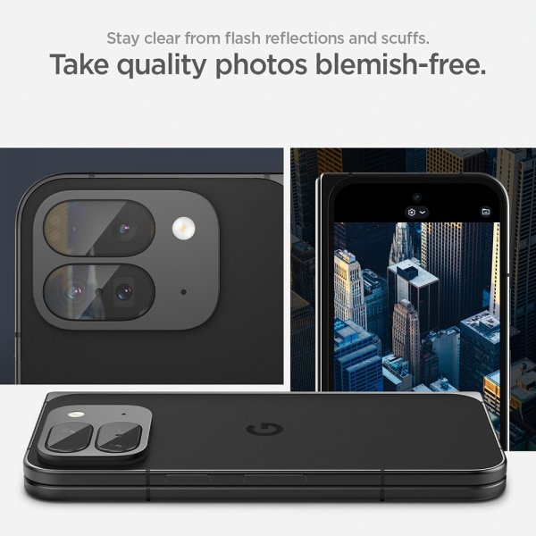 Spigen Google Pixel 9 Pro Fold Kamerabeskyttelsesglas.tR EZ Fit Optik 2-pak