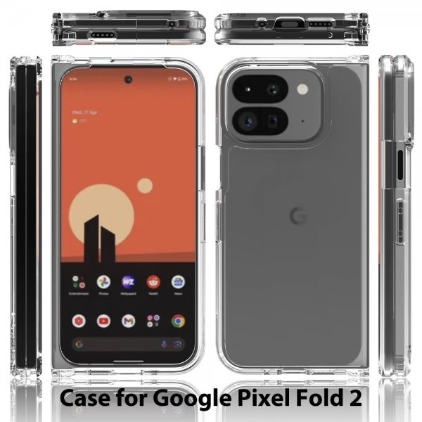 Google Pixel 9 Pro Fold Cover Gennemsigtig Gennemsigtig