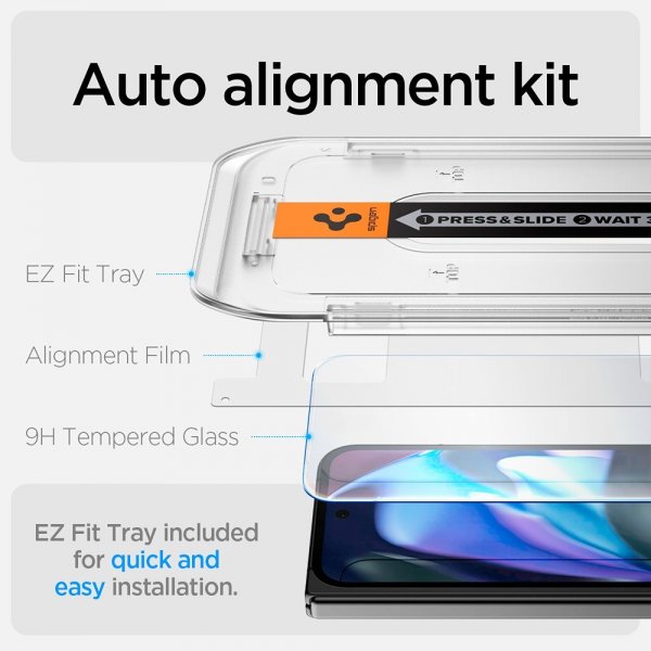 Spigen Google Pixel 9 Pro Fold Skærmbeskytter GLAS.tR EZ Fit 2-pak