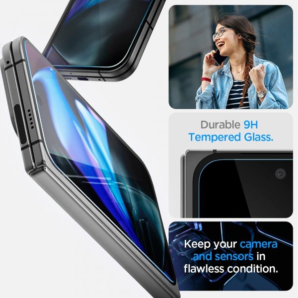 Spigen Google Pixel 9 Pro Fold Skærmbeskytter GLAS.tR EZ Fit 2-pak