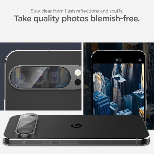 Spigen Google Pixel 9 Pro Kamerabeskytter Glas.tR EZ Fit Optik 2-pak