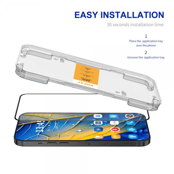 Enkay Google Pixel 9 Pro Skærmbeskyttelse med Monteringsramme Easy Install