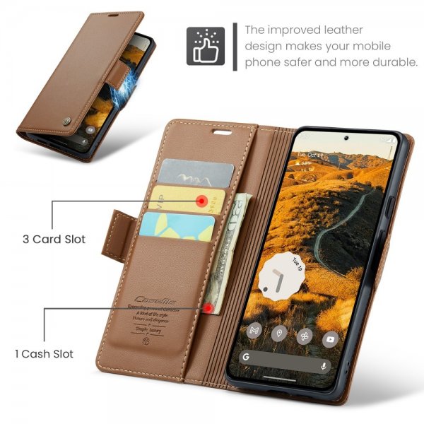 CaseMe Google Pixel 9 Pro XL Etui 023 Series Brun