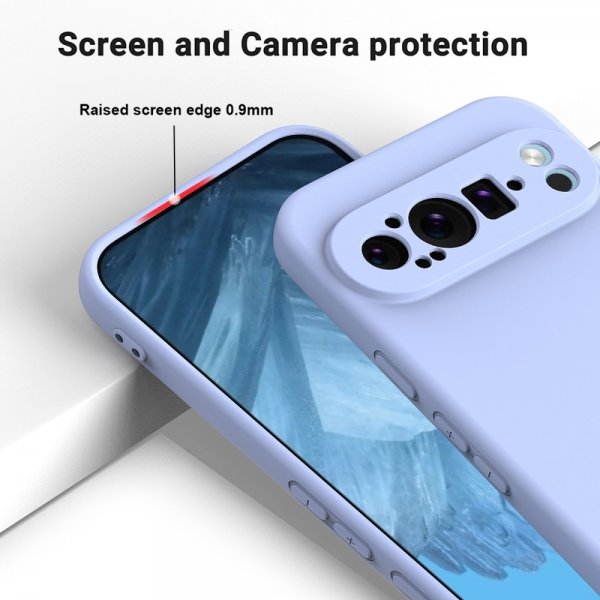 Google Pixel 9 Pro XL Cover med strop Silikone Lilla
