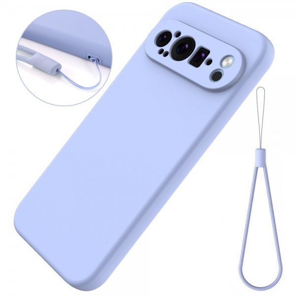 Google Pixel 9 Pro XL Cover med strop Silikone Lilla