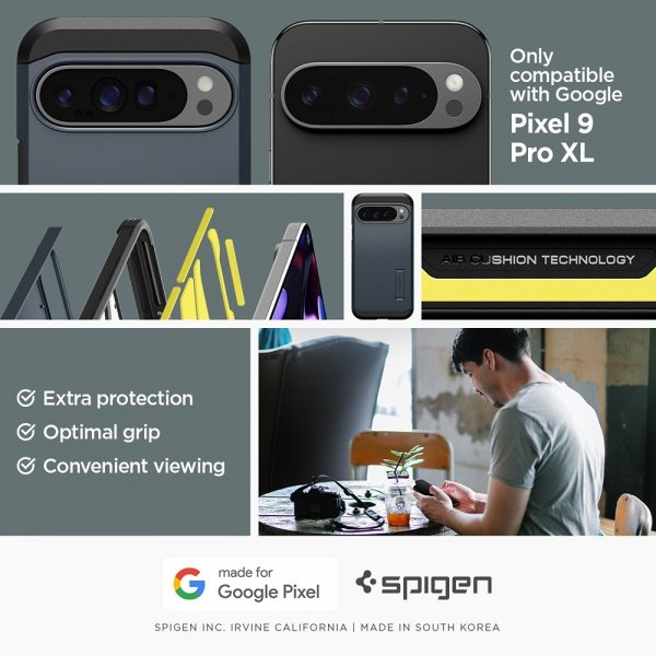 Spigen Google Pixel 9 Pro XL Cover Tough Armor Metal Slate