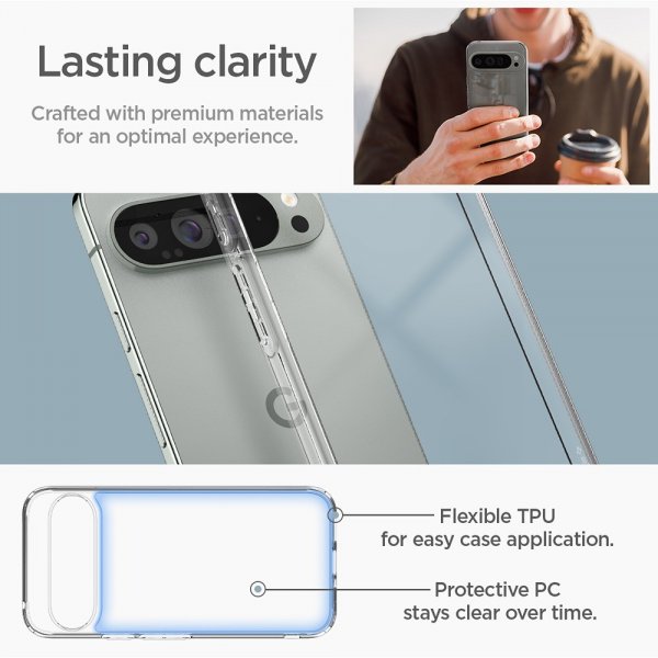 Spigen Google Pixel 9 Pro XL Cover Ultra Hybrid Crystal Clear
