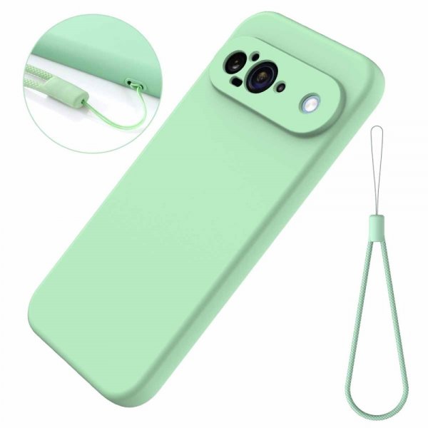 Google Pixel 9 Cover med Rem Silikone Grøn
