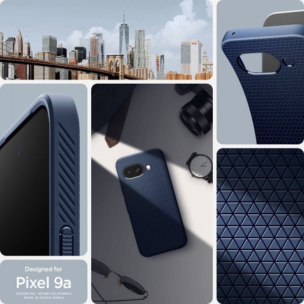 Spigen Google Pixel 9a Cover Liquid Air Navy Blue