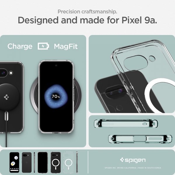 Spigen Google Pixel 9a Cover Ultra Hybrid MagFit Clear White