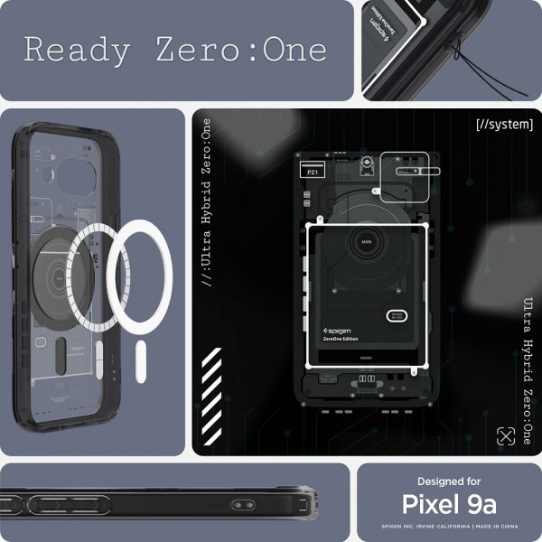 Spigen Google Pixel 9a Cover Ultra Hybrid Zero One MagFit Sort