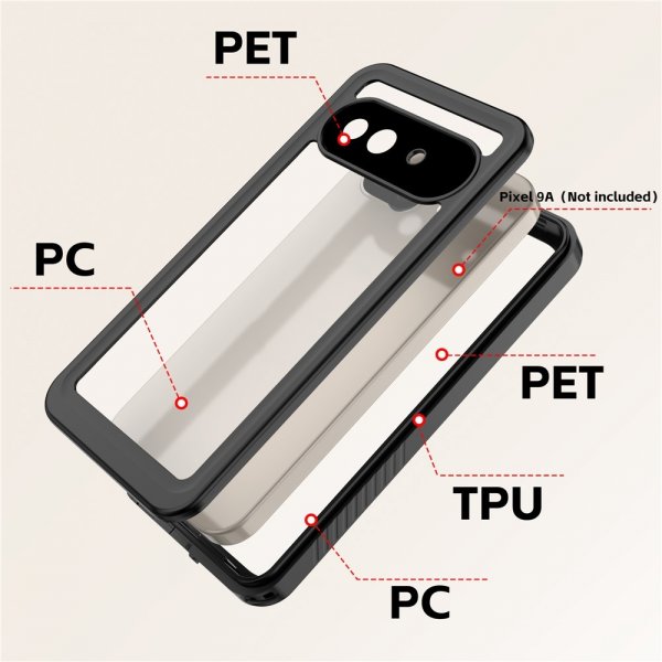 Redpepper Google Pixel 9a Cover Vandtæt IP68 Sort