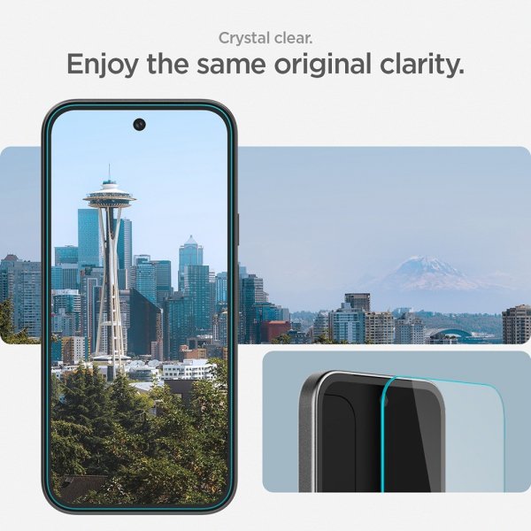Spigen Google Pixel 9a Skærmbeskyttelse GLAS.tR EZ Fit 2-pak