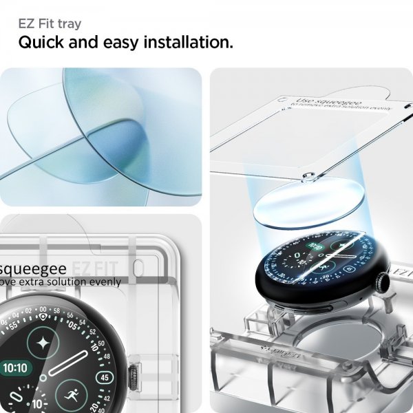 Spigen Google Pixel Watch 3/4 41 mm Skærmbeskyttelse EliteShield EZ Fit 2-pak