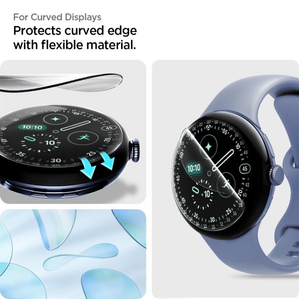 Spigen Google Pixel Watch 3/4 45mm Skærmbeskyttelse EliteShield EZ Fit 2-pak
