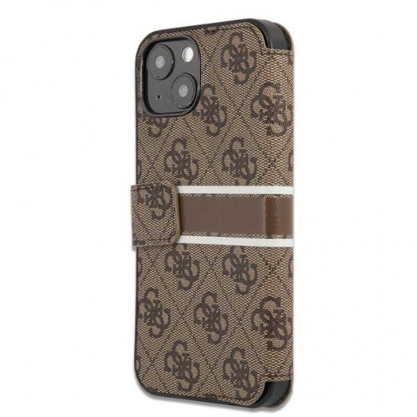 Guess iPhone 13 Cover Printed Stripe Brun
