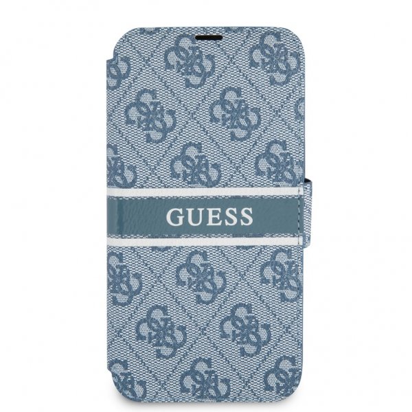 Guess iPhone 13 Mini Cover Printed Stripe Blå