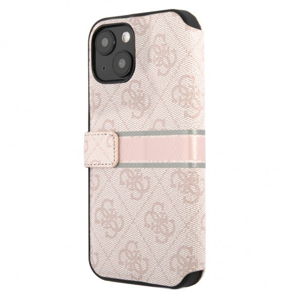Guess iPhone 13 Mini Cover Printed Stripe Rosa