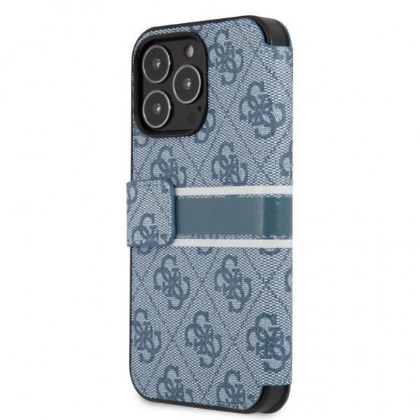 Guess iPhone 13 Pro Max Cover Printed Stripe Blå