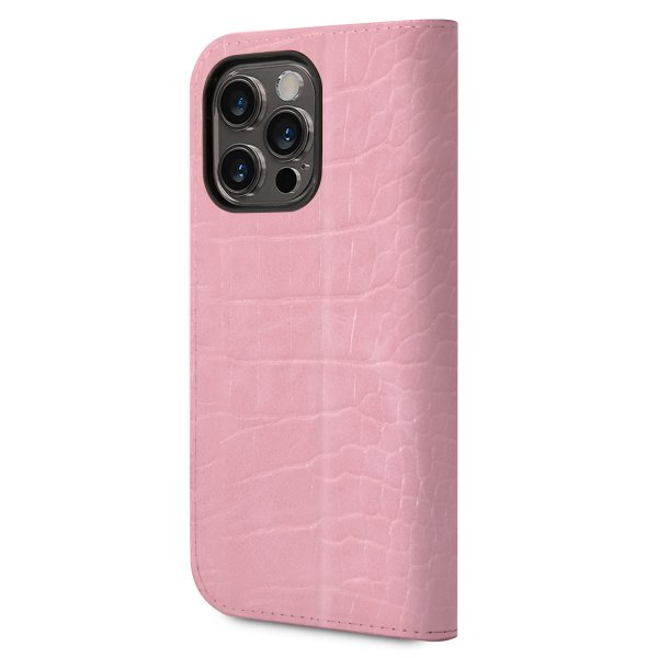 Guess iPhone 14 Pro Cover Croco Rosa
