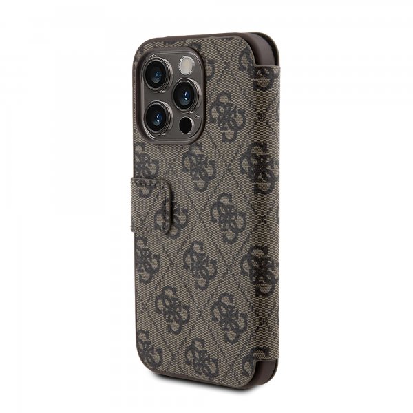 Guess iPhone 15 Pro Cover 4G Logo Brun