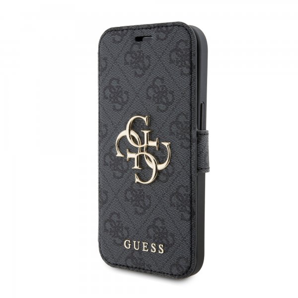Guess iPhone 15 Cover 4G Logo Grå