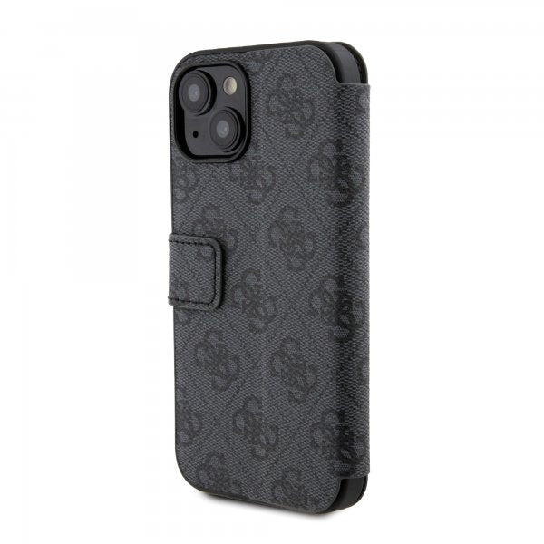 Guess iPhone 15 Cover 4G Logo Grå