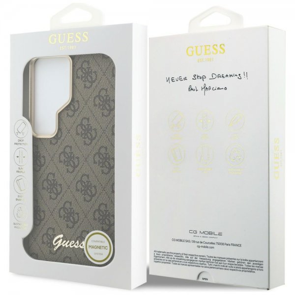 Guess Samsung Galaxy S26 Ultra Cover 4G Script MagSafe Brun