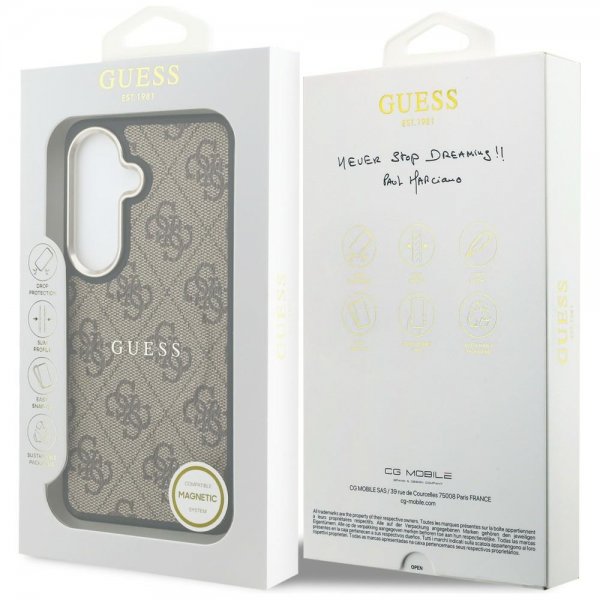 Guess Samsung Galaxy S26 Plus Cover 4G Embossed MagSafe Brun