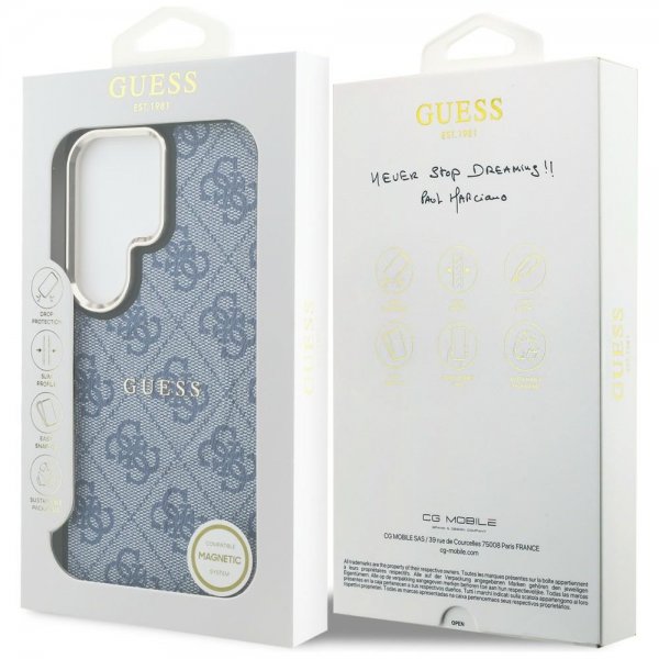 Guess Samsung Galaxy S26 Ultra Cover 4G Embossed MagSafe Blå