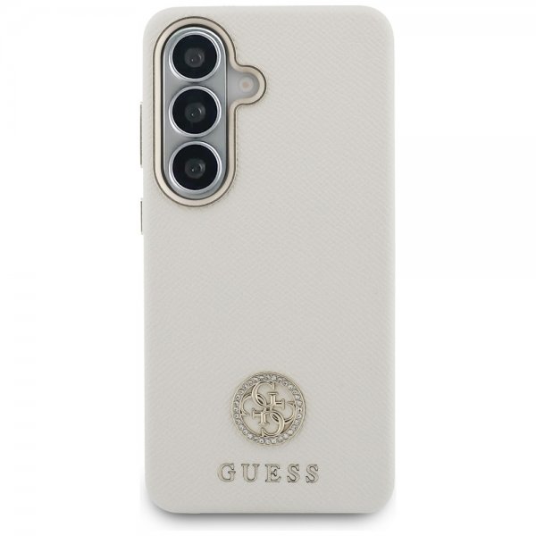 Guess Samsung Galaxy S26 Cover Rhinestone Logo MagSafe Beige