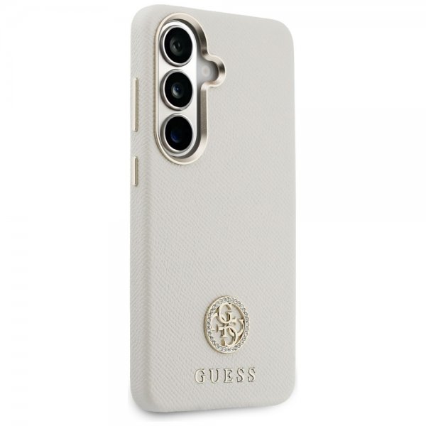 Guess Samsung Galaxy S26 Cover Rhinestone Logo MagSafe Beige