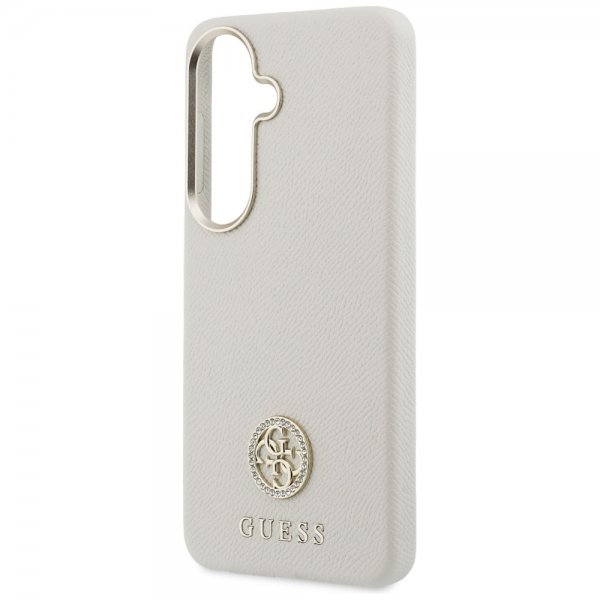 Guess Samsung Galaxy S26 Cover Rhinestone Logo MagSafe Beige