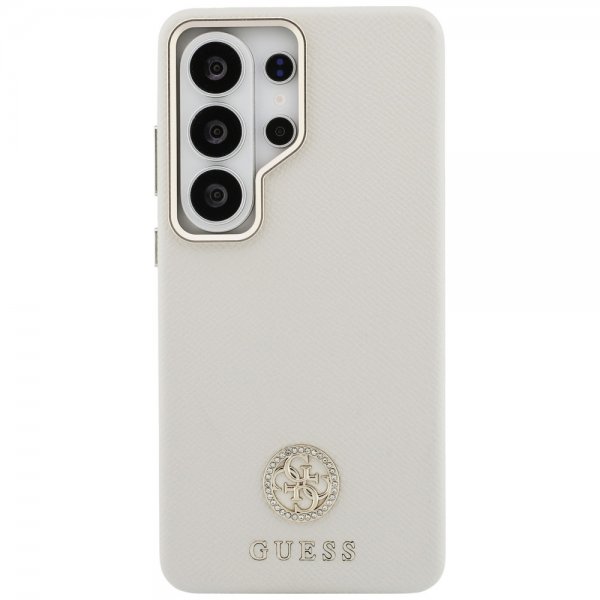 Guess Samsung Galaxy S26 Ultra Cover Rhinestone Logo MagSafe Beige