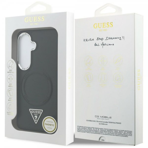 Guess Samsung Galaxy S26 Cover Triangle Logo Embossed MagSafe Sort