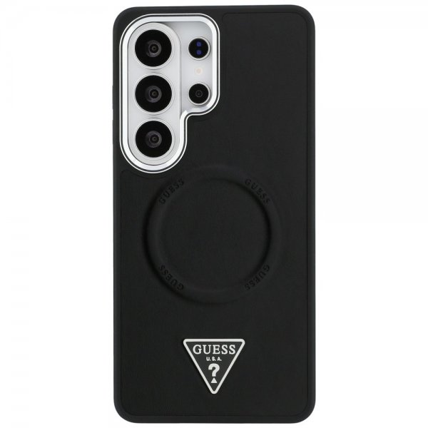 Guess Samsung Galaxy S26 Ultra Cover Triangle Logo Embossed MagSafe Sort