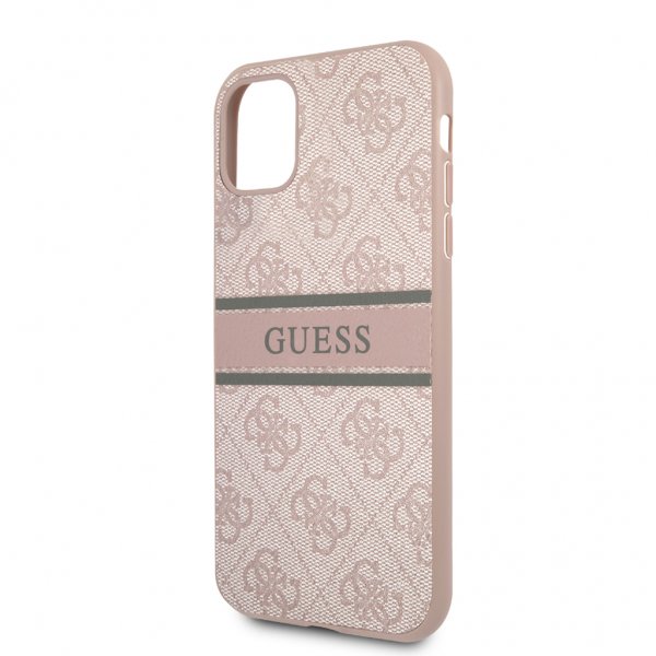 Guess iPhone 11 Cover Printed Stripe Rosa