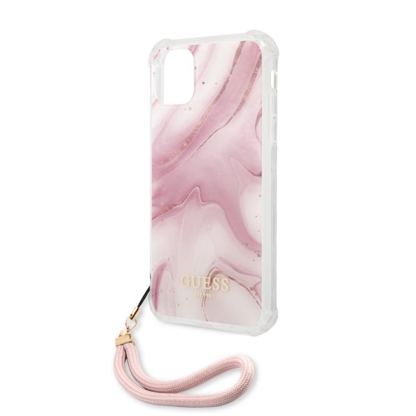 Guess iPhone 11 Cover Marble Rosa