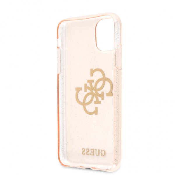 Guess iPhone 11 Cover Fuld Glitter Guld
