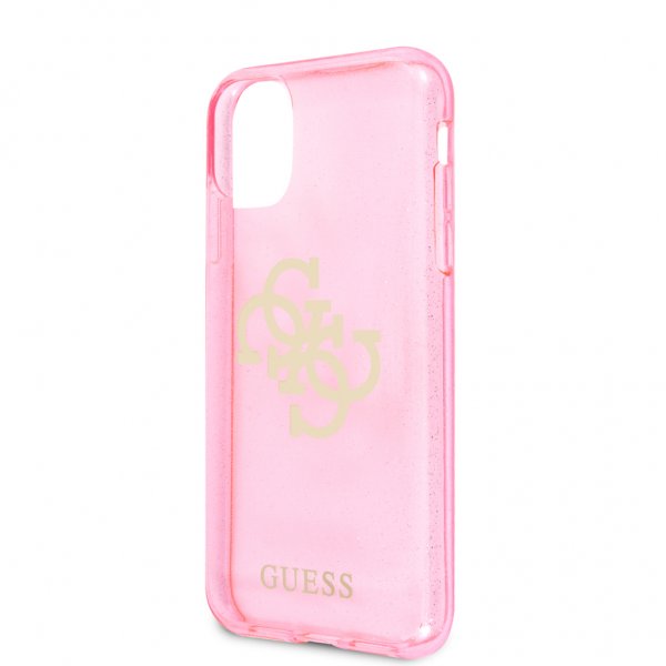 Guess iPhone 11 Cover Full Glitter Rosa