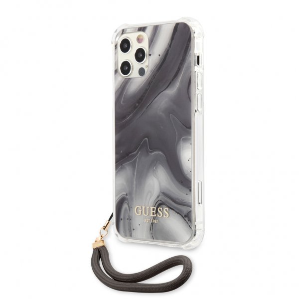 Guess iPhone 12/iPhone 12 Pro Cover Marble Grå