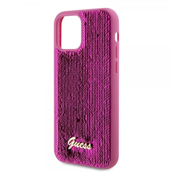 Guess iPhone 12/iPhone 12 Pro Cover Sequin Fuschia