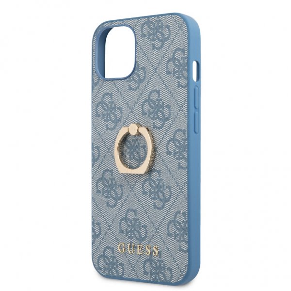 Guess iPhone 13 Cover Ring Stand Blå